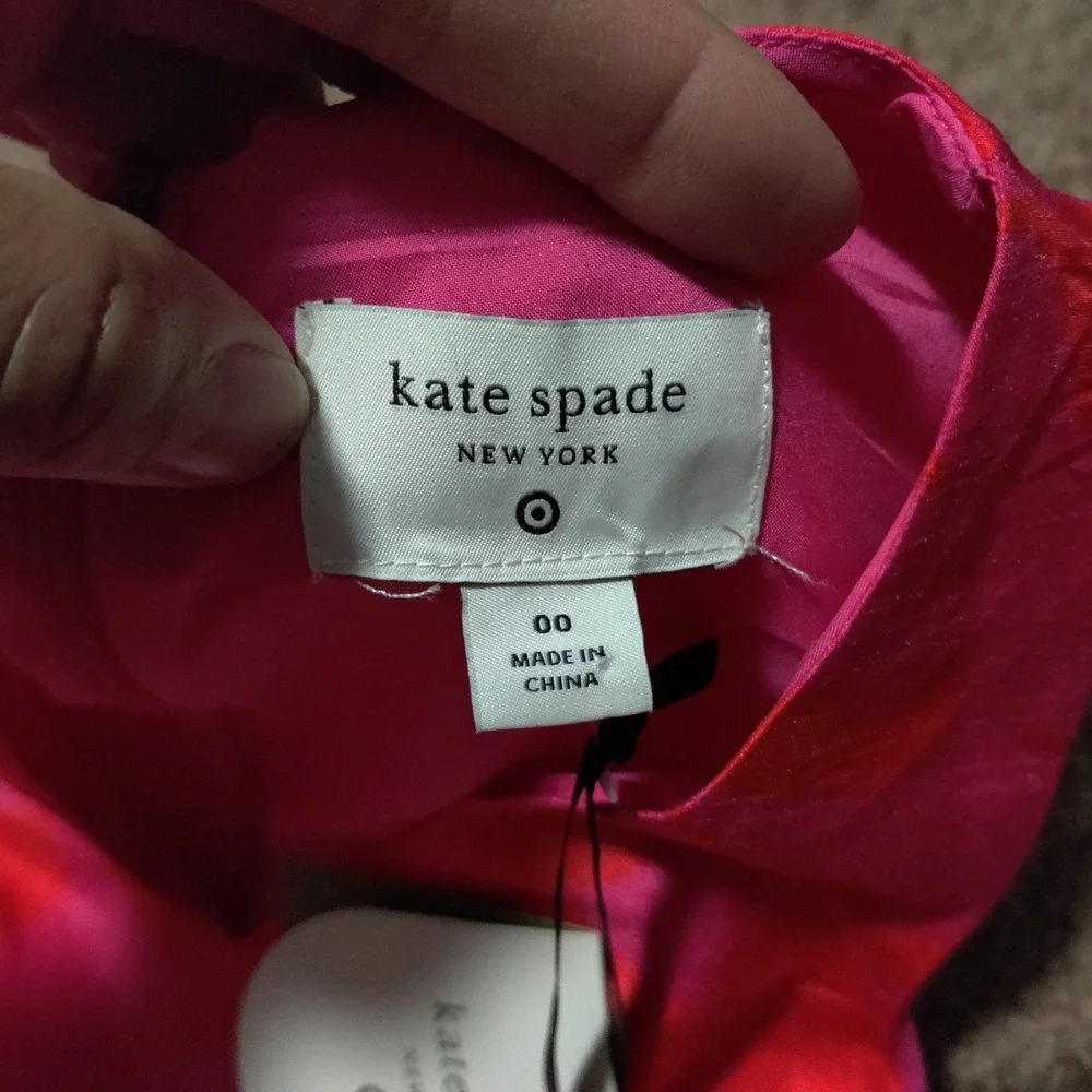 Kate Spade X Target Floral Peplum Sleeveless Midi Dress Size 00 New Pink Orange - Picture 3 of 13